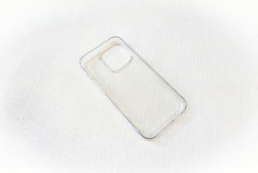 透明のスマホケースの物撮り スマホ,ケース,カバーの写真素材