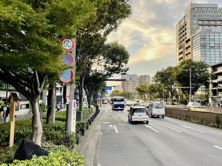 京都市御池通を見通す2 京都市御池通を見通す2 御池通,河原町御池,京都市の写真素材