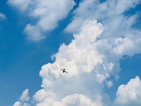 雲に包まれる小型航空機 雲に包まれる小型航空機 飛行機,航空機,小型機の写真素材
