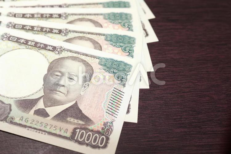 10000円札　紙幣(右側空白) 紙幣,現金,お札の写真素材