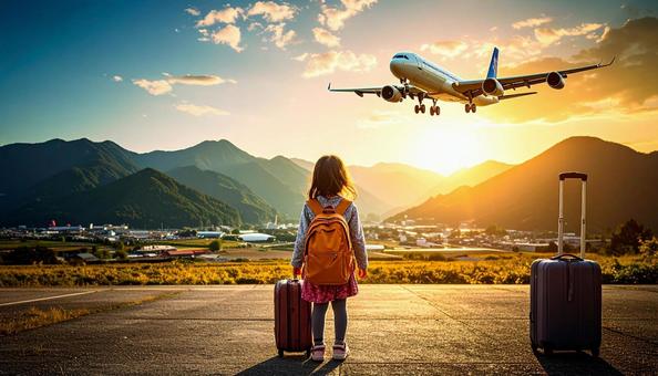 自立しようと一人で旅立つ日本人の女の子 自立しようと一人で旅立つ日本人の女の子の写真