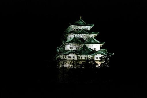 名古屋城夜景 名古屋城夜景 名古屋城夜景,名古屋城,徳川家康築城の写真素材