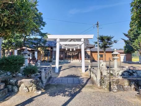 庄野宿　川俣神社　参道と鳥居 川俣神社,鳥居,庄野宿の写真素材