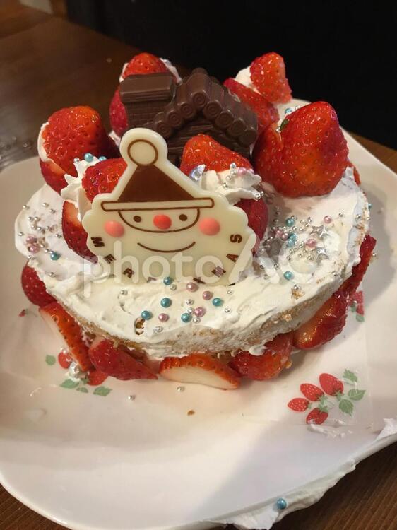 てつくりクリスマスけーき クリーム,デザート,ケーキの写真素材