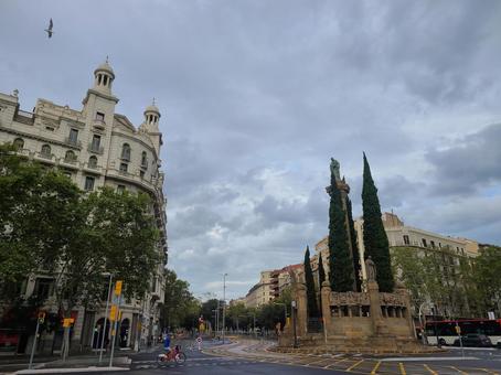 朝のバルセロナ散歩 朝のバルセロナ散歩 バルセロナ,スペイン,歴史的建物の写真素材