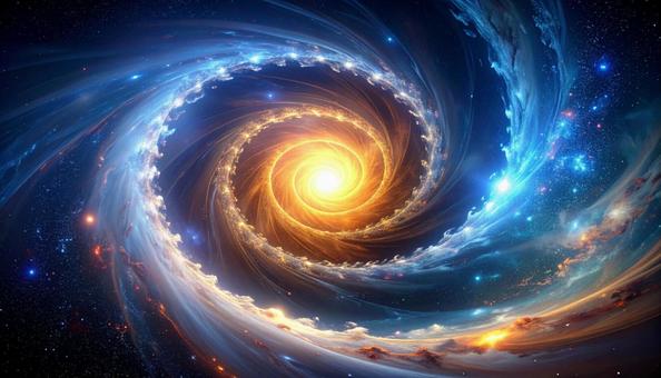 宇宙を舞う光の渦 銀河アート 宇宙を舞う光の渦 銀河アートの写真