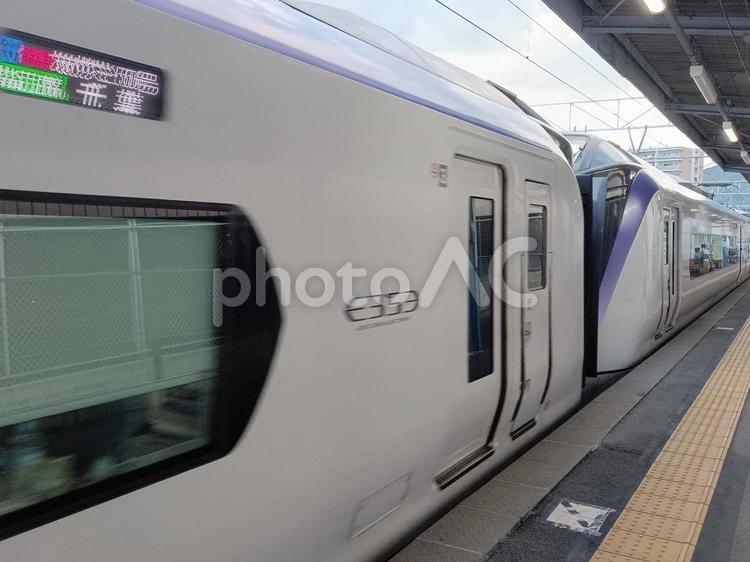 特急あずさ号連結部分 鉄道,jr,jr東日本の写真素材