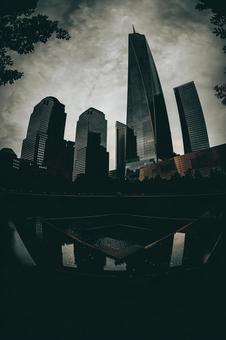 ワンワールドトレードセンタービル 夕陽,ワンワールドトレードセンター,ニューヨークの写真素材