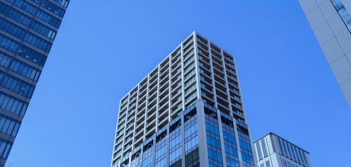 オフィスビル　バナー素材 ビル,ビジネス,仕事の写真素材