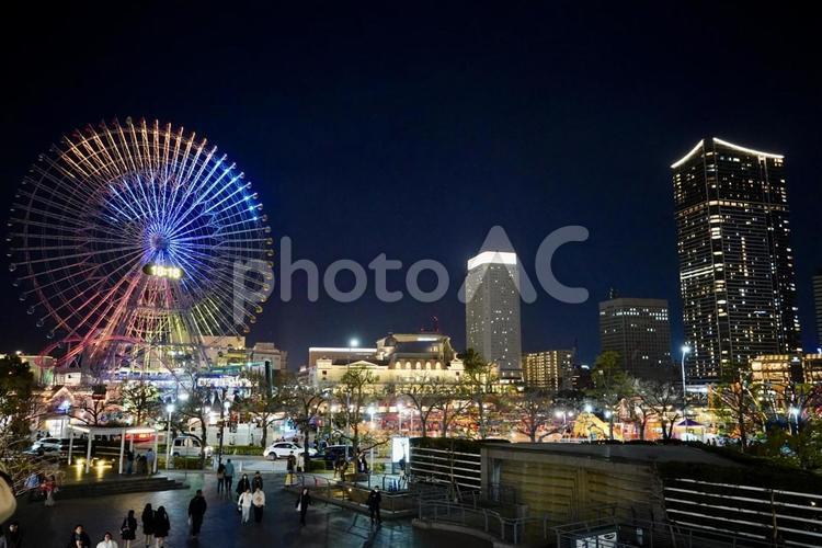 みなとみらいの夜景 夜景,みなとみらい,ランドマークタワーの写真素材
