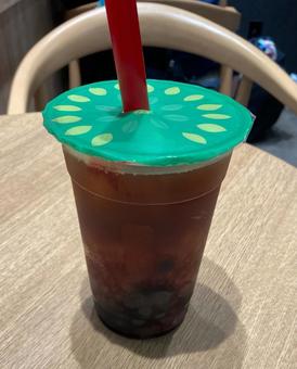 タピオカドリンクicedストレートティー タピオカドリンクicedストレートティー タピオカ,ドリンク,icedの写真素材