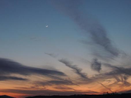 空 夕焼け オレンジ 空 夕焼け オレンジの写真