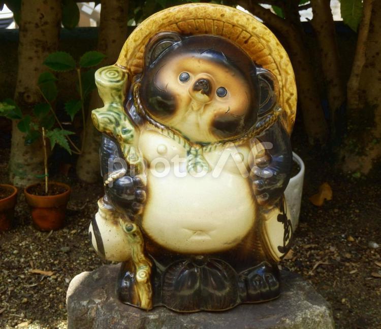【風景写真】タヌキの置き物 狸,たぬき,置物の写真素材