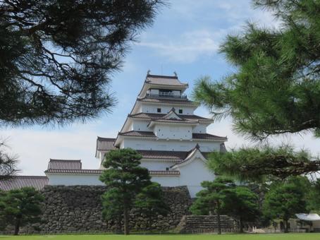 会津若松城 会津若松城,鶴ヶ城,百名城の写真素材