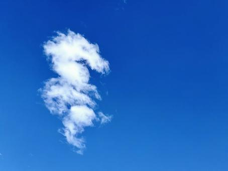 夏空と雲 夏空と雲の写真