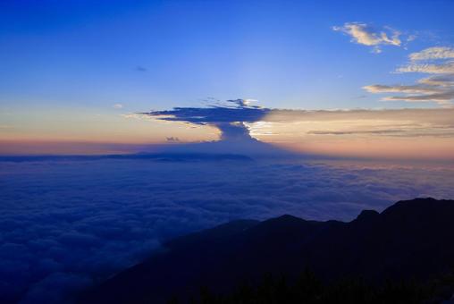 唐松岳山頂 北アルプス,唐松岳,登山の写真素材