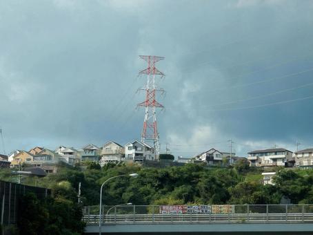 【風景写真】そびえ立つ鉄塔 鉄塔,送電線,鋼製の写真素材