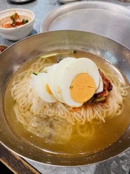 Photo, cold noodle, noodles, bbq house, 