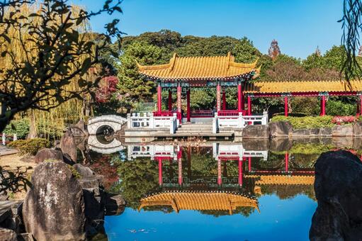大師公園の瀋秀園 瀋秀園,大師公園,中国式自然山水庭園の写真素材