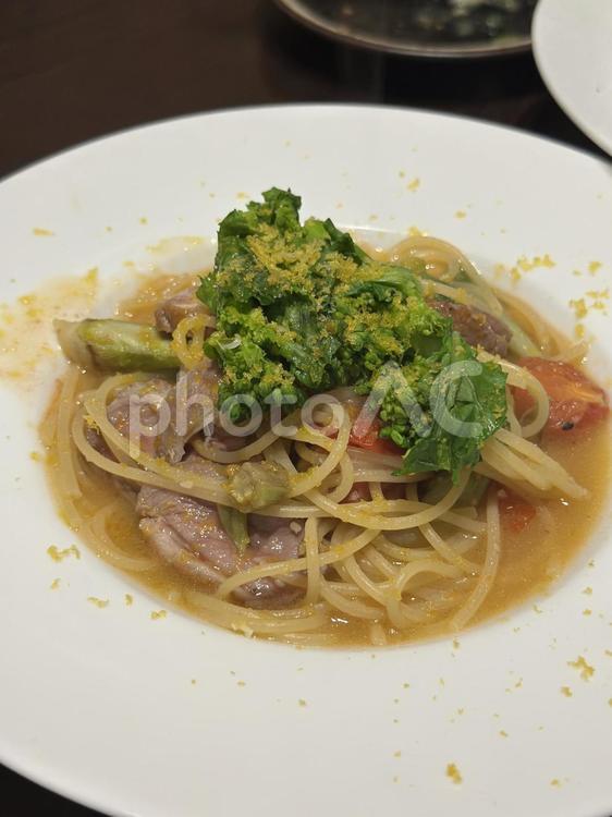 旬野菜たっぷりの和風パスタ 和風パスタ,創作パスタ,麺類の写真素材