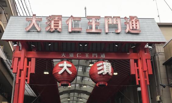 Red lanterns and arcade at Osu Niomon-dori, osu, big shopping street, niomon-dori, JPG