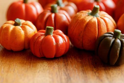 ハロウィンのかぼちゃの飾り ハロウィンのかぼちゃの飾りの写真