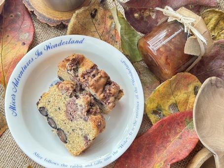 あんこと黒豆のパウンドケーキ パウンドケーキ,ケーキ,カフェの写真素材