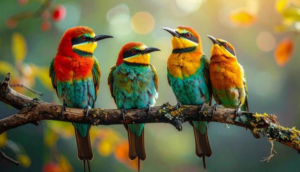 カラフル、極彩色の鳥の写真 カラフル、極彩色の鳥の写真の写真