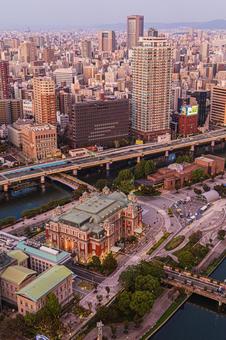 都市景観 都市景観 ステーションワン,淀屋橋,大阪の写真素材