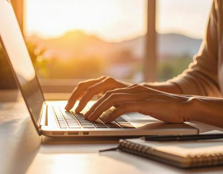 タイピングの写真