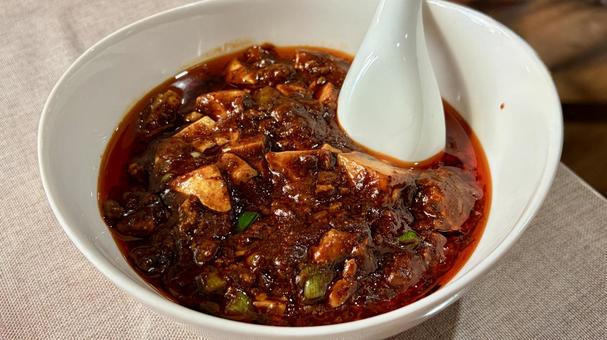 辛さの中に旨味がある四川の麻婆豆腐 中華,中華料理,四川の写真素材