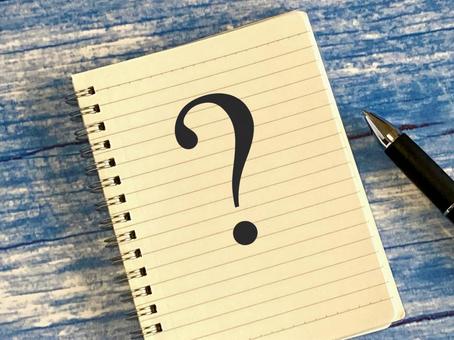 Big question mark on notebook, JPG Big question mark on notebook, JPG