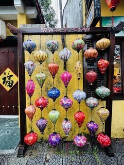 ホイアンのランタン 風景,ベトナム,ホイアンの写真素材