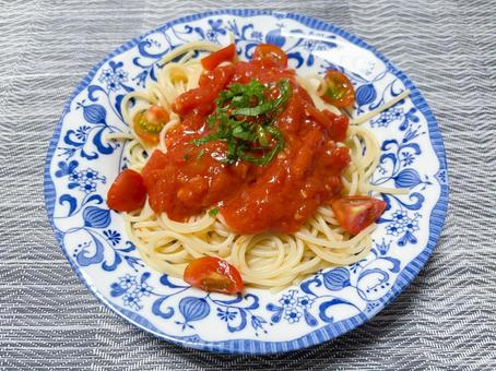 トマトの冷製パスタ トマトの冷製パスタの写真