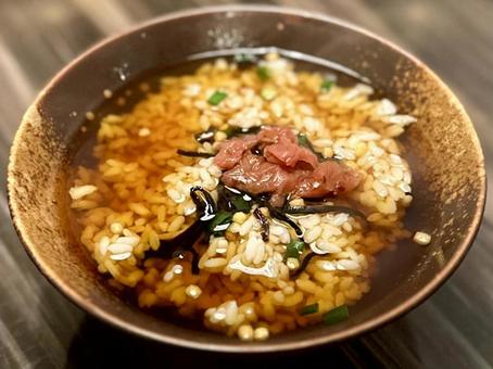 梅茶漬け 梅茶漬け,梅干し,お茶漬けの写真素材