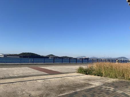 海浜公園 海,空,公園の写真素材