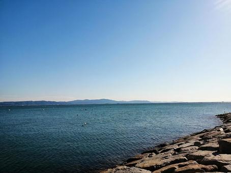 兵庫県明石市江井ヶ島海岸からの景色 兵庫県明石市江井ヶ島海岸からの景色 兵庫県,明石市,江井ヶ島の写真素材