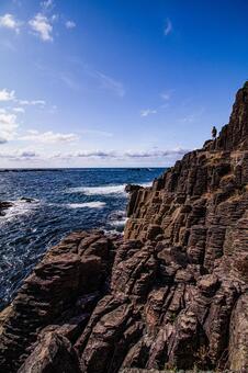 断崖絶壁の島 断崖絶壁の島の写真