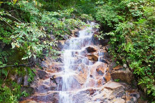 秋色の安曇野 中房川支流の滝 秋色の安曇野 中房川支流の滝 信州,安曇野,安曇野市の写真素材