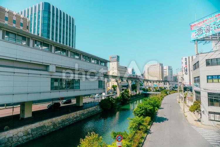 【沖縄】那覇市の街並み 沖縄,那覇市,モノレールの写真素材