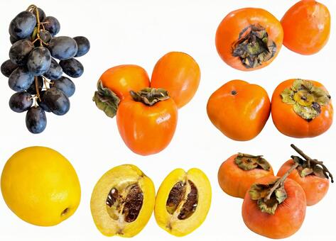 切り抜きPSD素材ー秋のフルーツ3 フルーツ,果物,秋の写真素材