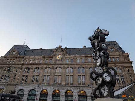 サンラザール駅 サンラザール駅 時差,パリ,フランスの写真素材