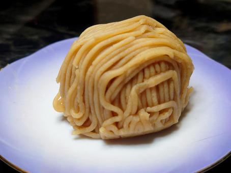モンブラン アップ モンブラン アップ ケーキ,モンブラン,和栗の写真素材