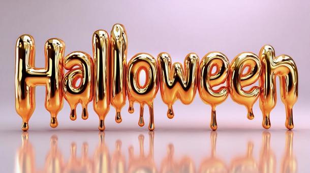 光沢感あるハロウィン文字アート 光沢感あるハロウィン文字アートの写真