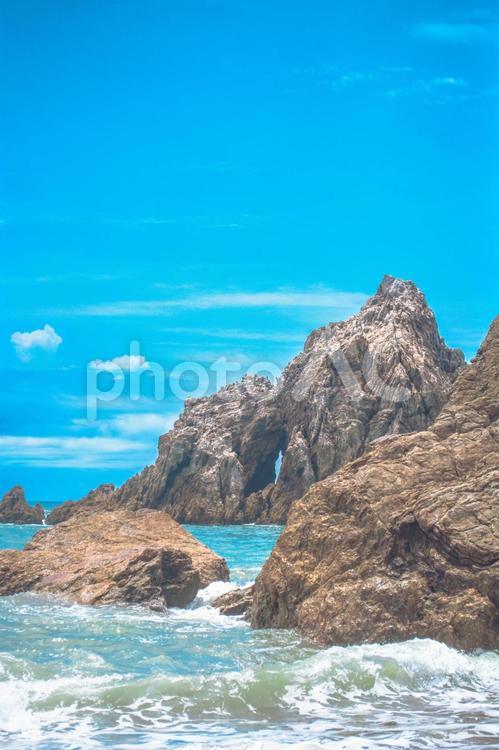 青い空と青い海 日本,風景,絶景の写真素材