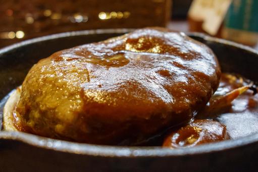 Hamburger with demiglace sauce Hamburger with demiglace sauce
