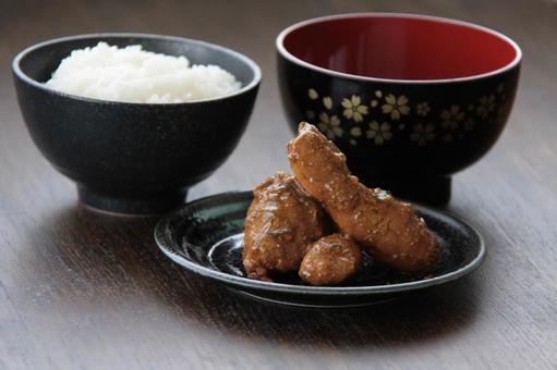 たらこ甘露煮 つくだ煮 たらこ甘露煮 つくだ煮の写真