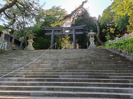 函館八幡宮の石段 函館八幡宮の石段 参詣道,パワースポット,入り口の写真素材