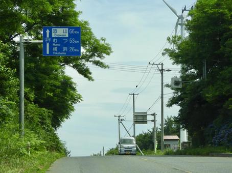 国道279号の坂道 国道279号の坂道 国道279号,国道,はまなすラインの写真素材