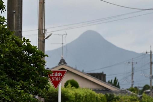 山と標識 夏,山,標識の写真素材